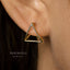 3D Triangle Hoop Earrings, Gold, Silver SHEMISLI SH002 - Shemisli Jewels - SH002G1 - 3D Triangle Hoop Earrings, Gold, Silver SHEMISLI SH002