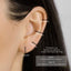 4 Leaf Clover CZ Helix Hoops, Gold, Silver SHEMISLI - SH099 - Shemisli Jewels - SH099G1 - 4 Leaf Clover CZ Helix Hoops, Gold, Silver SHEMISLI - SH099