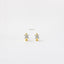 4 Leaf Clover CZ Helix Hoops, Gold, Silver SHEMISLI - SH099 - Shemisli Jewels - SH099G1 - 4 Leaf Clover CZ Helix Hoops, Gold, Silver SHEMISLI - SH099