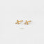 3 Leaf Clover Studs, CZ Flower Earrings, Unisex, Gold, Silver SHEMISLI SS039, SS151, SS152, SS244, SS245, SS184