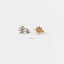 Flower CZ Helix Hoops, Unisex, Gold, Silver SHEMISLI SH103