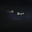 Three Stars CZ Studs Earrings, Unisex, Gold, Silver - SS070 LR