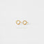 Tiny Dotty Open Circle Studs Earrings, Gold, Silver SHEMISLI - SS132