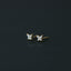 Tiny CZ Butterfly Studs Earrings, Unisex, Gold, Silver SHEMISLI - SS043 - Shemisli Jewels