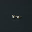 Tiny CZ Butterfly Studs Earrings, Unisex, Gold, Silver SHEMISLI - SS043