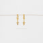 Tiny Cross Dangle Hoop Earrings, Unisex, Gold, Silver SHEMISLI SH178