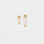 Safety Pin Hoop Earrings, Unisex, Gold, Silver SHEMISLI - SH190, SH191