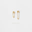 Safety Pin Hoop Earrings, Unisex, Gold, Silver SHEMISLI - SH190, SH191