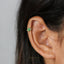 4 Leaf Clover Emerald CZ Helix Hoops, 6mm, 7mm, 8mm Unisex, Gold, Silver SHEMISLI - SH198, SH503, SH504