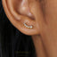 Small CZ Climber Earrings, Unisex, Gold, Silver SHEMISLI - SS082 LR - Shemisli Jewels