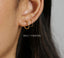 Double Hoop Earrings - Only 1 Piercing needed, Unisex, Gold, Silver SHEMISLI - SH120 NOBKG LR