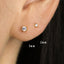 Dainty Clear CZ Studs With Screw Ball End (Type A and Type B), 2mm, 3mm, Unisex, Gold, Silver SHEMISLI - SS786, SS788 (SS178 Type B)