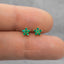 Tiny 5 Petal Flower Studs, White, Emerald, Turquoise, Sapphire, Black, Unisex, Gold, Silver SHEMISLI - SS321, SS322, SS323, SS324, SS325