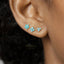 Tiny Turquoise Stone Flower Studs, Unisex, Gold, Silver SHEMISLI - SS152, SS080, SS323