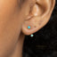 Tiny CZ Front and Back Ear Jackets, White Emerald Turquoise Sapphire Black Opal, Unisex, Gold, Silver SJ001 SJ002 SJ003 SJ023 SJ022 SJ024