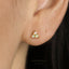 3 Leaf Clover Studs, CZ Flower Earrings, Unisex, Gold, Silver SHEMISLI SS039, SS151, SS152, SS244, SS245, SS184