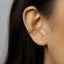 Double Lined CZ Ear Conch Cuff, Earring No Piercing is Needed, Unisex, Gold, Silver SHEMISLI - SF024