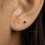 Tiny Emerald 4 Point Star Studs Earrings, Celestial Earrings, Unisex, Gold, Silver SHEMISLI SS760 Butterfly End, SS171 SS862 Screw Ball End