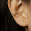 Double Lined CZ Ear Cuff, Earring No Piercing is Needed, Unisex, Gold, Silver SHEMISLI - SF024