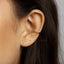 Simple CZ Ear Conch Cuff, Earring No Piercing is Needed, Unisex, Gold, Silver SHEMISLI SF028