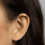 Tiny Thin 2 lined Helix Cuff, Upper Ear Cuff, Earring No Piercing is Needed, Unisex, Gold, Silver Black SHEMISLI - SF050 NOBKG