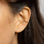 Bezel CZ Stone Ear Conch Cuff, Earring No Piercing is Needed, Unisex, Gold, Silver SHEMISLI SF029 - Shemisli Jewels