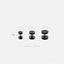 Black Round Stud Earrings For Women or Men, Dumbbell Earring Piercing, Fake Plugs, Surgical Steel, SHEMISLI product - SS348, SS349, SS350