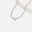 Tiny Opal Stone Necklace, Unisex, Gold, Silver (14.5"+2.5") SHEMISLI - SN007