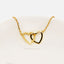 Interlocking Two Hearts Necklace, Unisex, Gold, Silver (16"+2") SHEMISLI - SN011