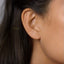 Tiny 3 Leaf White Stone Threadless Flat Back Earrings, Nose Stud, 20,18,16ga, 5-10mm, Surgical Steel, SHEMISLI SS549