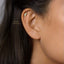Tiny 5 Leaf Opal Stone Crown Threadless Flat Back Earrings, 20,18,16ga, 5-10mm, Surgical Steel SHEMISLI SS585