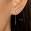 Tiny White Gem Ear Threader, Unisex, Gold, Silver SHEMISLI - ST019 (35mm) ST020 (90mm) NOBKG