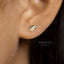 Tiny Fern Leaf Stud Earrings, Gold, Silver SHEMISLI SS373