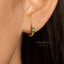 Emerald Baguette CZ Hoops, Clear Stone, Unisex, Gold, Silver SHEMISLI - SH324