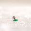 Tiny Emerald Marquise Threadless Flat Back Nose Stud, 20,18,16ga, 5-10mm, Unisex, Surgical Steel, SHEMISLI SS582