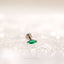 Tiny Emerald Marquise Threadless Flat Back Nose Stud, 20,18,16ga, 5-10mm, Surgical Steel, SHEMISLI SS582
