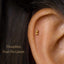 Tiny 2 beads Threadless Flat Back Earrings, Nose Stud, 20,18,16ga, 5-10mm Surgical Steel SHEMISLI SS592