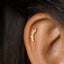 Dainty 5 leaf Threadless Flat Back Earrings, 20,18,16ga, 5-10mm Surgical Steel SHEMISLI SS734