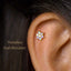 Tiny 6 Petal Opal Stone Threadless Flat Back Earrings, Nose Stud, 20,18,16ga, 5-10mm, Surgical Steel, SHEMISLI SS559