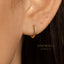 Sleek Pointed Oval Hoop Earrings, Unisex, Gold, Silver SHEMISLI - SH559