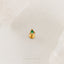 Tiny Triangle Emerald Stone Threadless Flat Back Tragus Stud, 20,18,16ga, 5-10mm, Unisex, Surgical Steel, SHEMISLI SS555