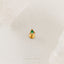 Tiny Triangle Emerald Stone Threadless Flat Back Nose Stud, 20,18,16ga, 5-10mm, Unisex, Surgical Steel, SHEMISLI SS555