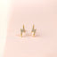 Small Lightning CZ Studs Earrings, Unisex, Gold, Silver SHEMISLI - SS115 Butterfly End, SS828 Screw Ball End (Type A)