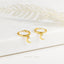 Tiny Moon Drop Hoop Earrings, Huggies, Unisex, Gold, Silver SHEMISLI SH643