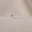 Tiny 3 Leaf White Stone Threadless Flat Back Earrings, Nose Stud, 20,18,16ga, 5-10mm, Surgical Steel, SHEMISLI SS549
