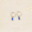 Sapphire Baguette CZ Drop Hoop Earrings, Huggies, Unisex, Gold, Silver SHEMISLI SH313