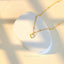 Dainty Mother of Pearl Heart Necklace, Unisex, Gold, Silver (18") SHEMISLI - SN014