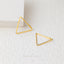 Ultra Light Triangle Hoop Earrings, Thin Shape Hoops, Unisex, Gold, Silver SHEMISLI SH441