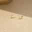 Tiny CZ Butterfly Studs Earrings, Unisex, Gold, Silver SHEMISLI - SS043