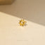 Tiny CZ Sun Studs Earrings, Starburst Studs, Unisex, Gold, Silver SHEMISLI SS031 Butterfly End, SS795 Screw Ball End (Type A)